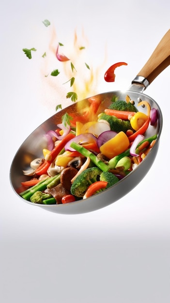 Tigaie și legume la tigaie